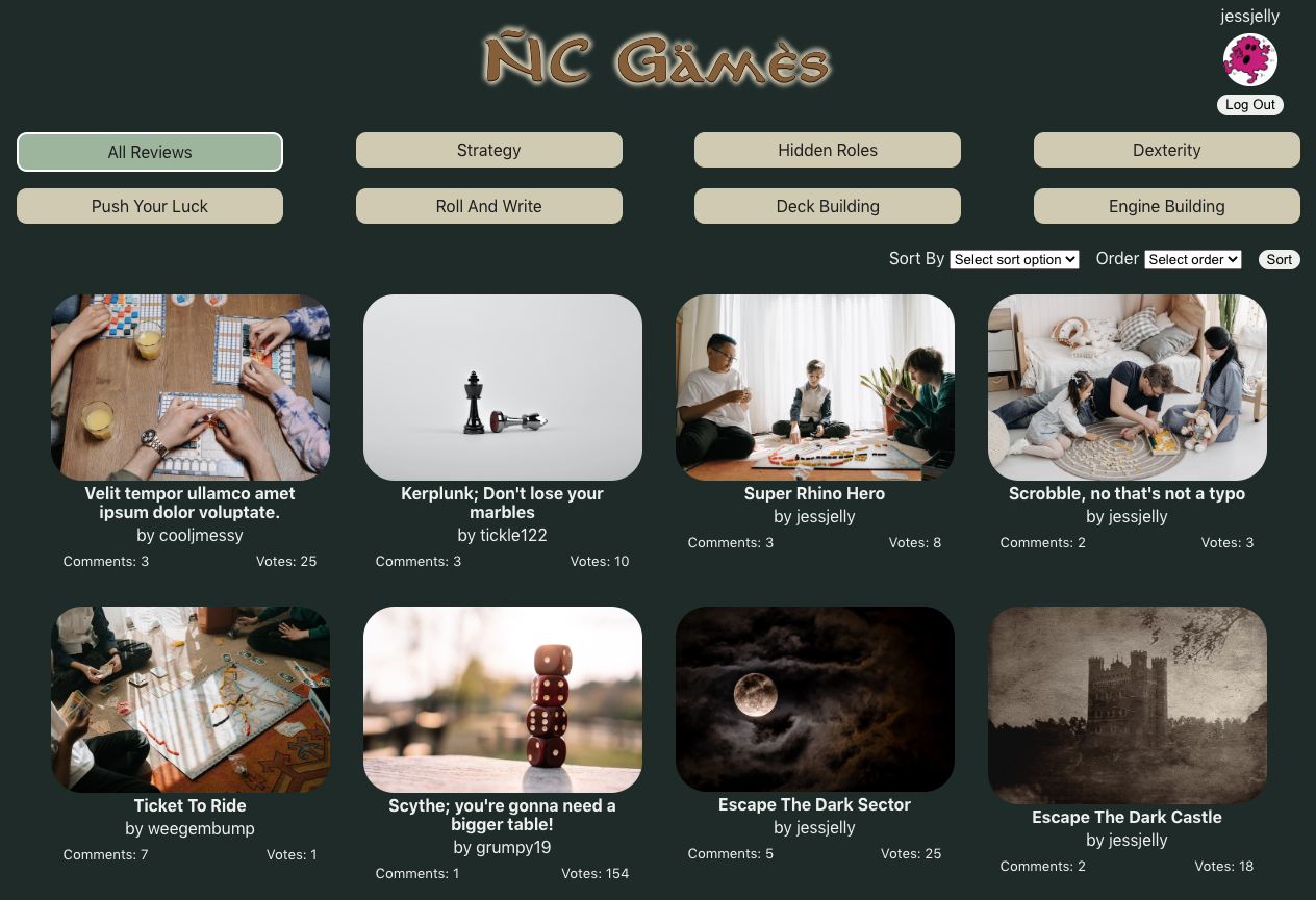 NC Games Home Page